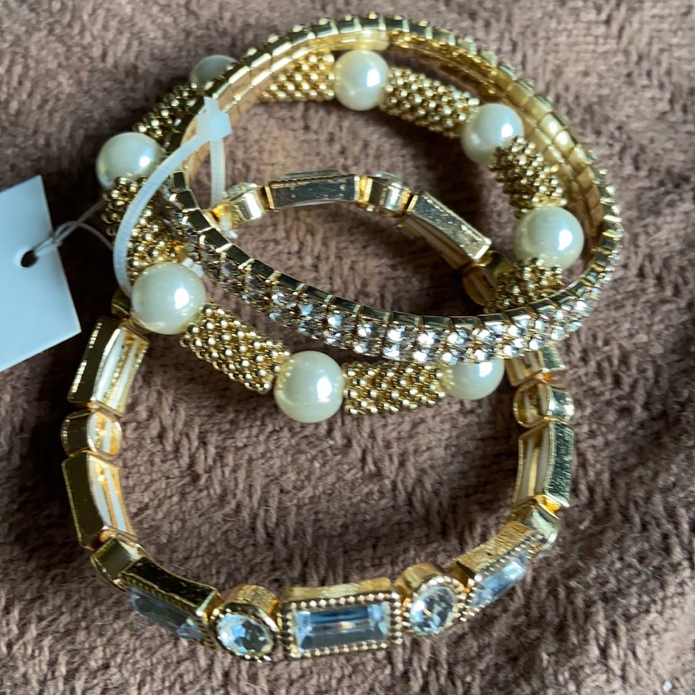 Three lovely costume jewelry bracelets  - new